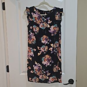 Nicole Miller Black Floral Mini Dress